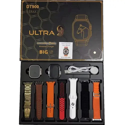 Dt900 Ultra Smart Watch With 7 Straps Big 2.06(random Color)